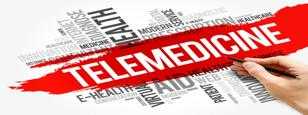 A word collage highlights the word Telemedicine